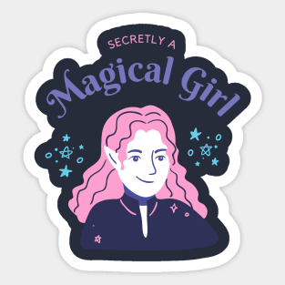 Secretly a Magical Girl t shirt Sticker